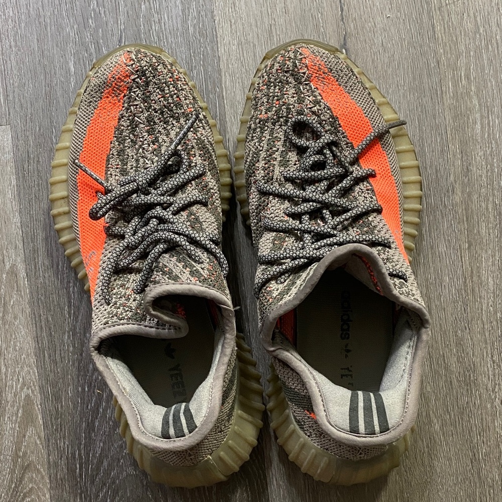 Yeezy Athletic Shoes - Orange and Gray